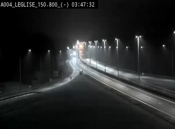 Webcam E411 dans la Côte de Léglise. Vue orientée vers Bruxelles