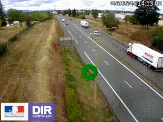 Webcam à Mably, à proximité de Roanne en direction de Moulins sur la N7