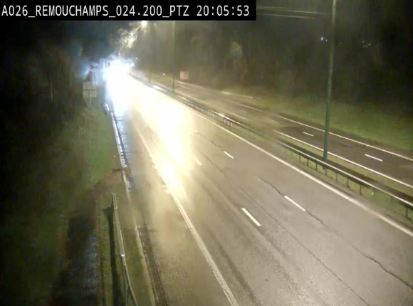 Webcam E25/A26 à Aywalle, à hauteur de Spa. Vue orientée vers Liège
