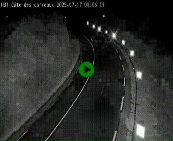 Webcam en haut de la Côte des Carreaux sur la N31 à Avesnes-en-Bray. Vue orientée vers Rouen