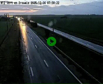 Webcam à hauteur de Vert-en-Drouais sur la N12, en périphérie de Dreux. Vue orientée vers Alençon