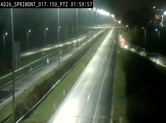 Webcam A26 (E25) à Sprimont, sur l'autoroute entre Liège et Arlon. Vue orientée vers le Luxembourg