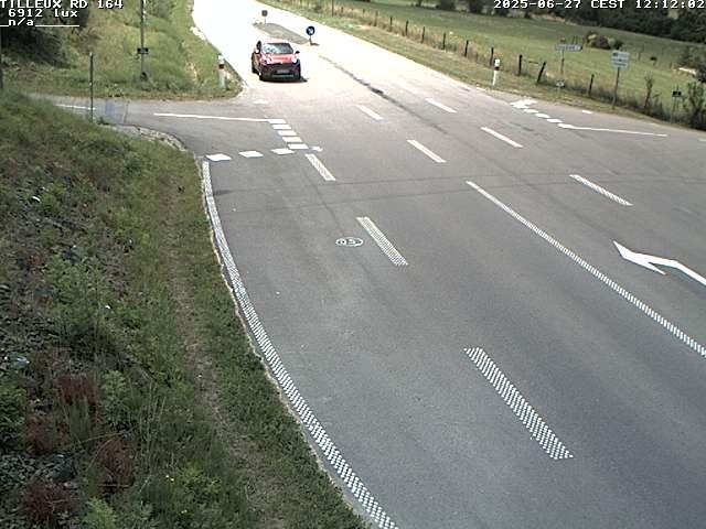 Webcam sur la RD164 à Tilleux. Vue orientée vers Neufchâteau