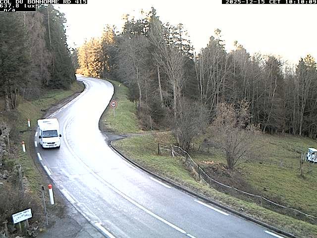 Caméra à proximité du col du Bonhomme sur la D415 à Plainfaing vers l'Alsace