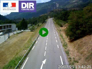 Web cam sur la N90 à Aime, en provenance de Bourg-Saint-Maurice et en direction d'Albertville