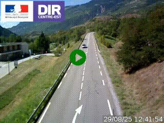 Web cam sur la N90 à Aime, en provenance de Bourg-Saint-Maurice et en direction d'Albertville