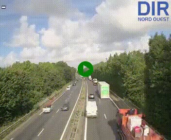 Webcam sur le périphérique de Caen (N814) à l'est de la ville, à Mondeville hauteur de la sortie 2, Presqu'île-Rives de l'Orne, au bout de l'autoroute A13