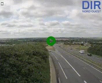 Webcam au début de l'A84 sur le périphérique Ouest de Caen (N814) à hauteur de la sortie 9, Porte de Bretagne
