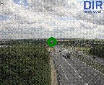 Webcam au début de l'A84 sur le périphérique Ouest de Caen (N814) à hauteur de la sortie 9, Porte de Bretagne