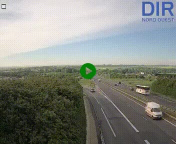 Webcam au début de l'A84 sur le périphérique Ouest de Caen (N814) à hauteur de la sortie 9, Porte de Bretagne