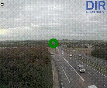 Webcam au début de l'A84 sur le périphérique Ouest de Caen (N814) à hauteur de la sortie 9, Porte de Bretagne