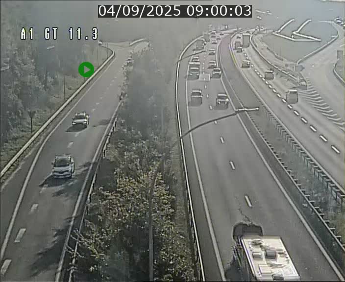 Traffic live webcam Luxembourg Senningerberg - A1 direction Allemagne - BK 11.3