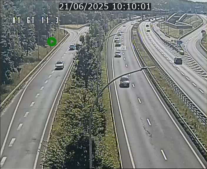 Traffic live webcam Luxembourg Senningerberg - A1 direction Allemagne - BK 11.3
