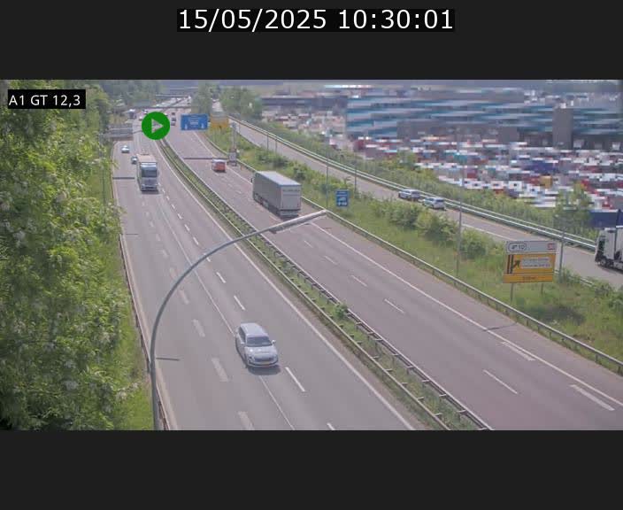 Traffic live webcam Luxembourg Senningerberg - A1 direction Allemagne - BK 12.3
