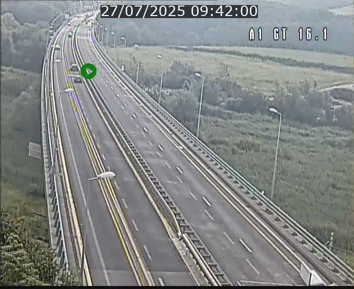 Traffic live webcam Luxembourg Niederanven - A1 direction Allemagne - BK 16.1