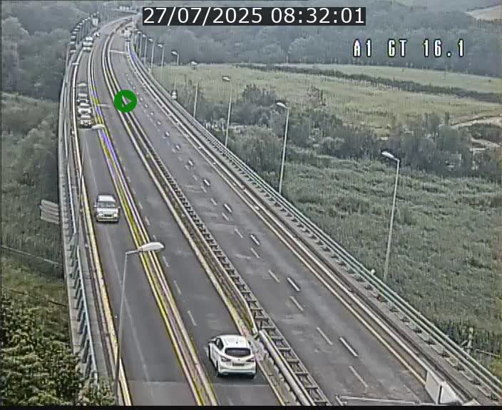Traffic live webcam Luxembourg Niederanven - A1 direction Allemagne - BK 16.1
