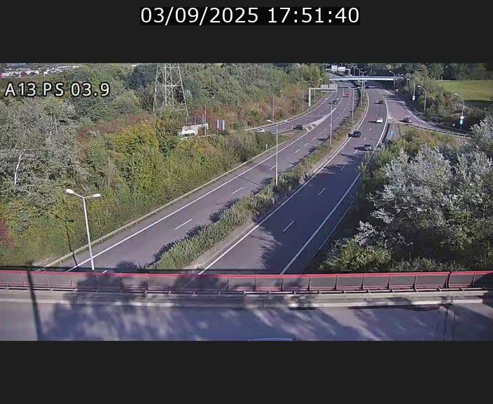 Traffic live webcam Luxembourg Differdange - A13 direction Esch-sur-Alzette - BK 3.9