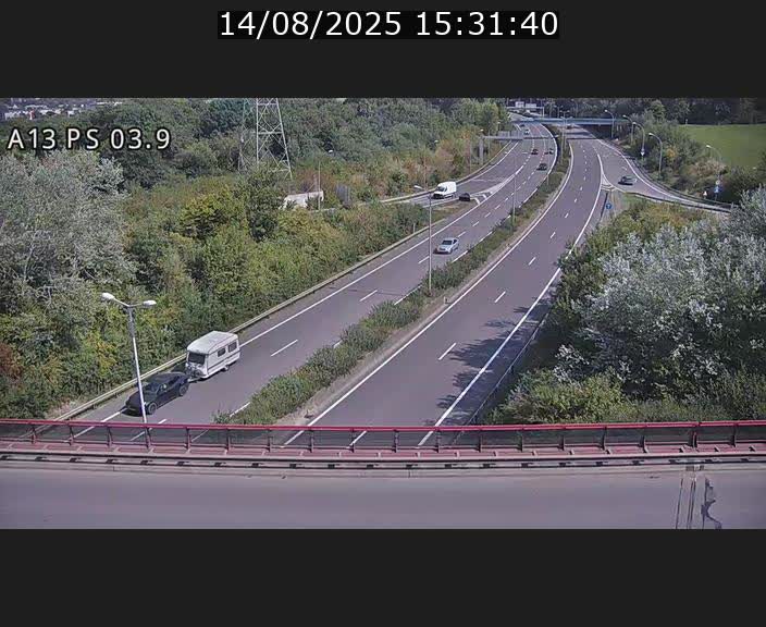 Traffic live webcam Luxembourg Differdange - A13 direction Esch-sur-Alzette - BK 3.9