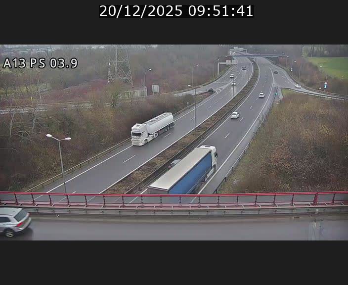 Traffic live webcam Luxembourg Differdange - A13 direction Esch-sur-Alzette - BK 3.9