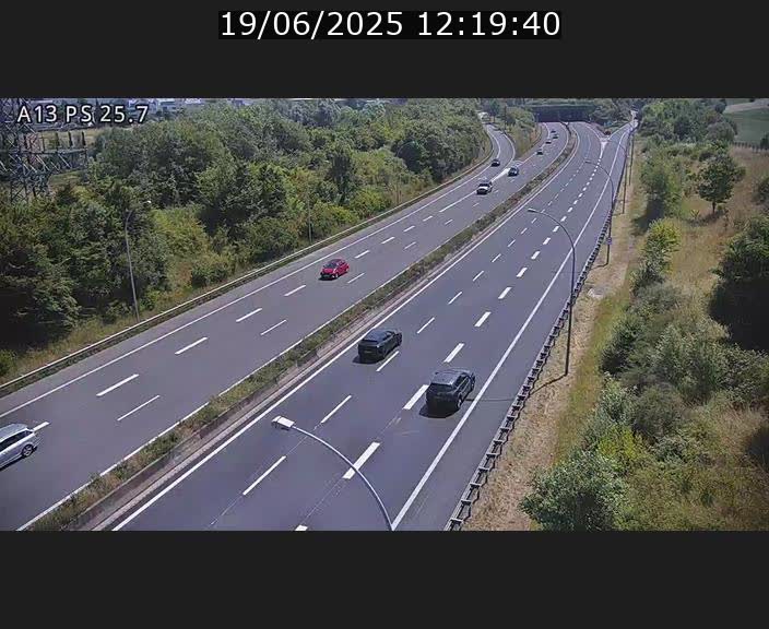 Traffic live webcam Luxembourg Frisange - A13 direction Allemagne - BK 26