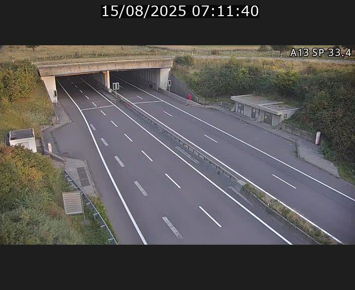 Webcam trafic sur A13 à hauteur d'Altwies en direction de Mondorf-les-bains et en provenance de l'Allemagne