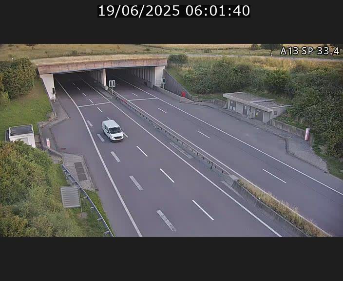 Webcam trafic sur A13 à hauteur d'Altwies en direction de Mondorf-les-bains et en provenance de l'Allemagne