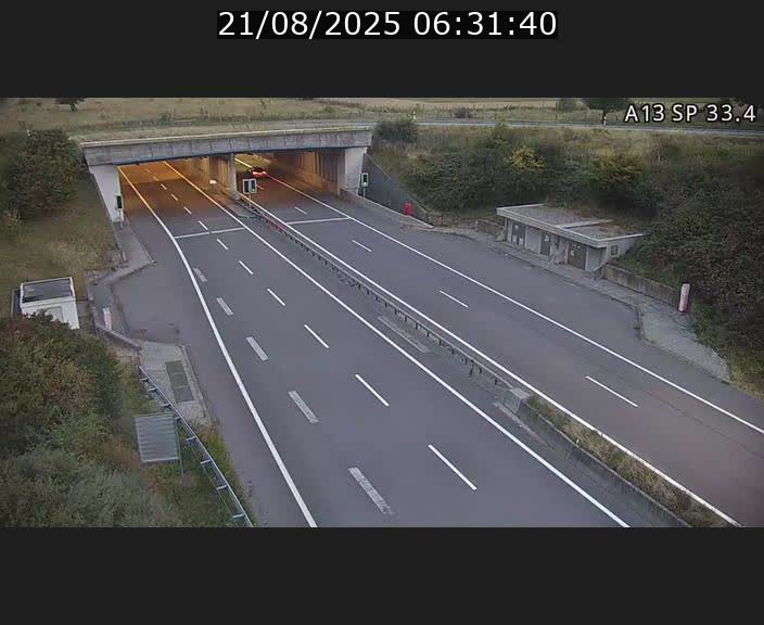 Webcam trafic sur A13 à hauteur d'Altwies en direction de Mondorf-les-bains et en provenance de l'Allemagne