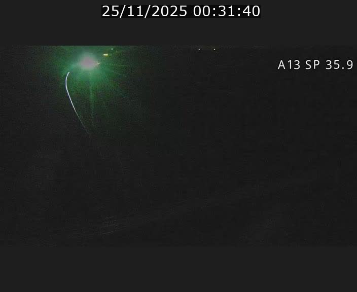 Webcam trafic sur A13 à l'entrée ouest du tunnel Markusbierg à Remerschen. Vue orientée vers Mondorf-les-Bains.