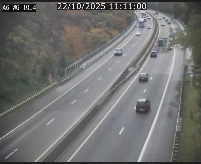 Traffic live webcam Luxembourg Mamer - A6 - BK 10.4 - direction Luxembourg/France/Allemagne