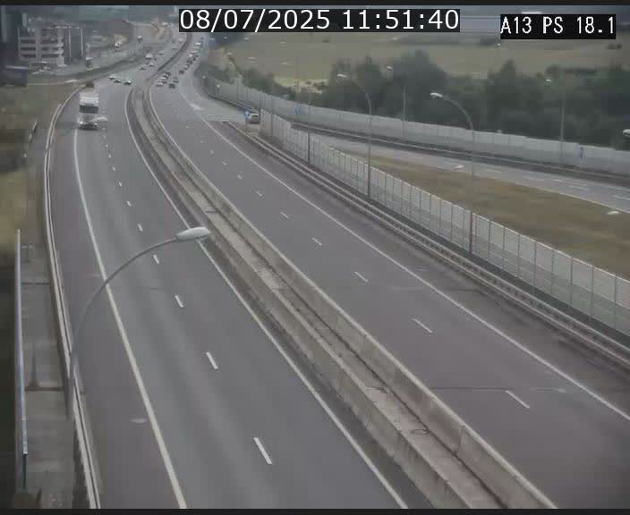 Traffic live webcam Luxembourg Dudelange - A13 direction Croix de Bettembourg - BK 18.1