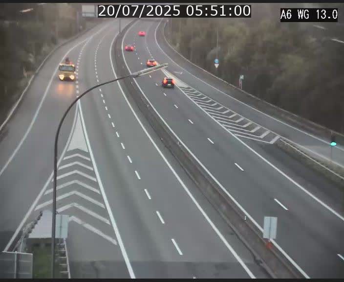 Traffic live webcam Luxembourg Mamer - A6 - BK 13 - direction Luxembourg/France/Allemagne