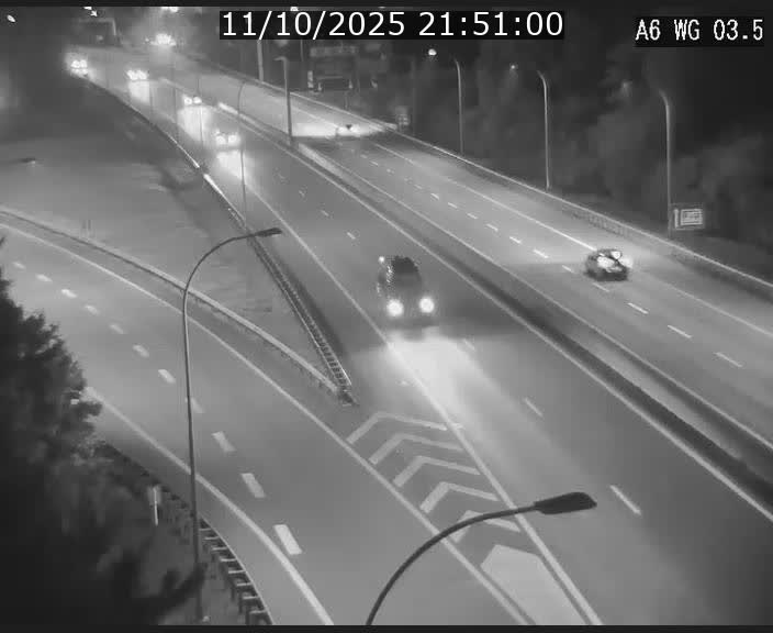 Traffic live webcam Luxembourg - Croix de Cessange - A6 - BK 3.5 - direction France/Allemagne