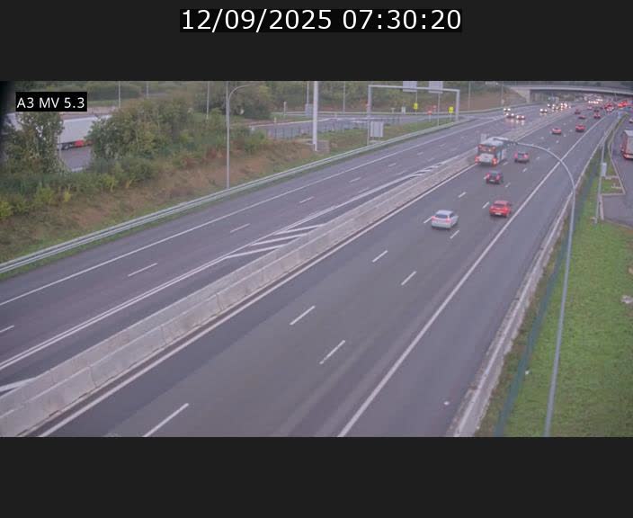 Webcam à l'Aire de Berchem au Luxembourg sur l'A3. Vue orientée vers la France