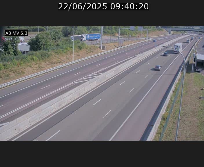 Webcam à l'Aire de Berchem au Luxembourg sur l'A3. Vue orientée vers la France