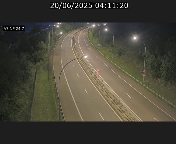 Caméra trafic Luxembourg - A7, Schieren direction Mersch