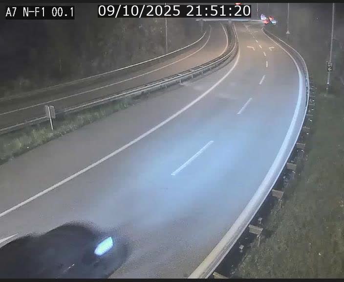 Webcam autoroute Luxembourg A7 située dans la sortie 1 Waldhof, vers la N11, avant le Tunnel Stafelter