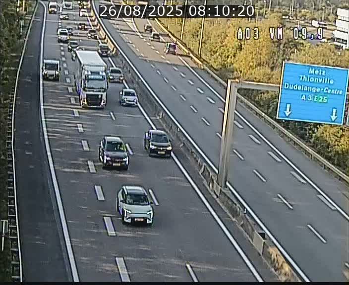 Webcam Autoroute à la Croix de Bettembourg - A3 - BK 9.9 - direction France