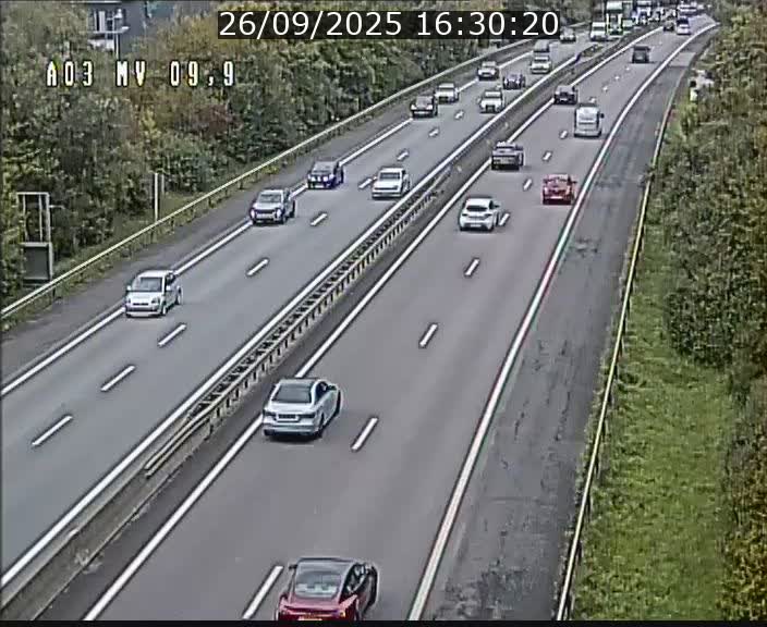 Webcam Autoroute à la Croix de Bettembourg - A3 - BK 9.9 - direction Luxembourg-Ville
