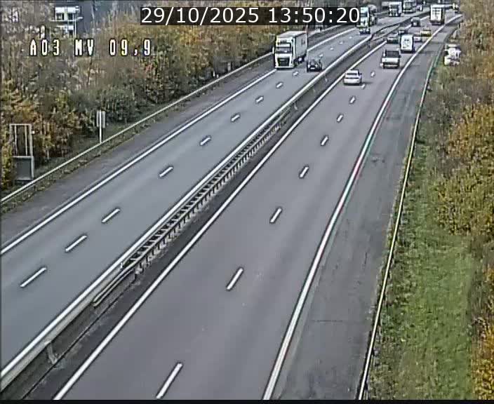 Webcam Autoroute à la Croix de Bettembourg - A3 - BK 9.9 - direction Luxembourg-Ville