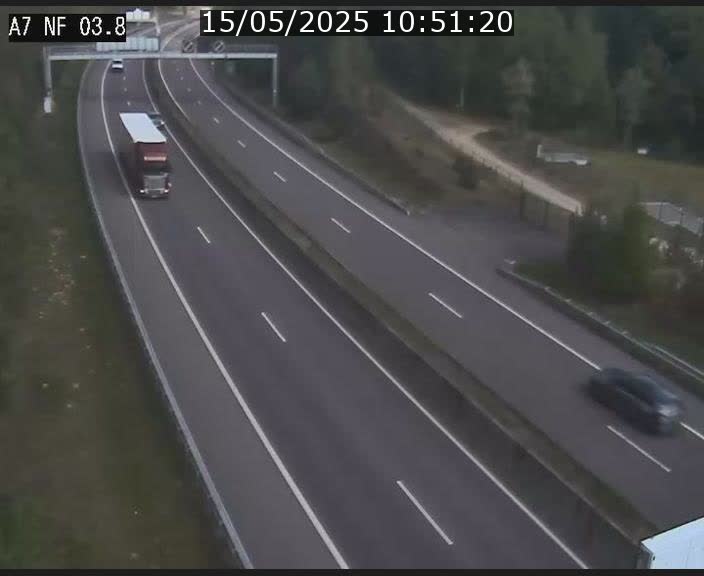 Webcam autoroute A7 au Luxembourg à la sortie du Tunnel Stafelter vers le Nord