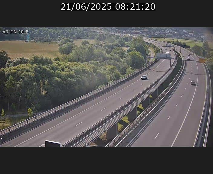 Caméra trafic Luxembourg - A7, Tunnel Gousselerbierg, sortie sud, direction rond-point Lorentzweiler (BK 10.8)