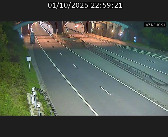 Caméra trafic Luxembourg - A7, Tunnel Gousselerbierg, entrée sud, direction Mersch