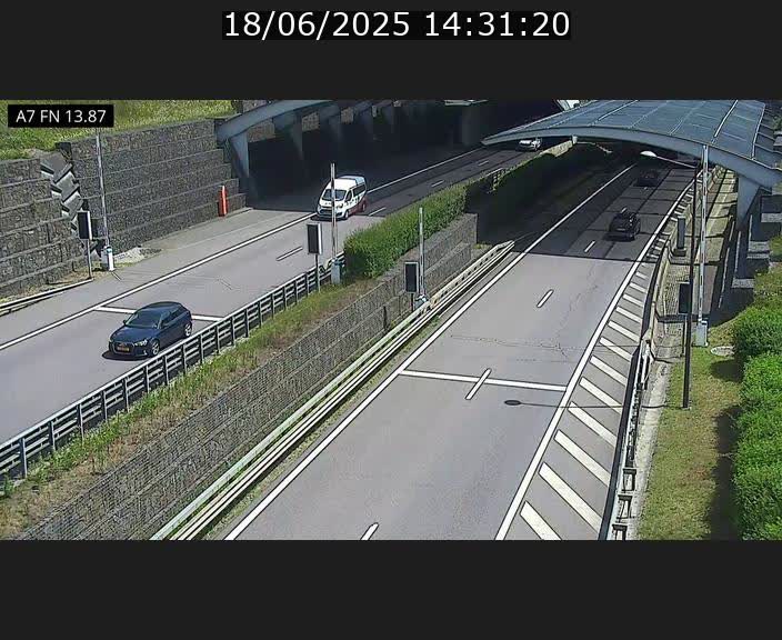 Caméra trafic Luxembourg - A7, Tunnel Gousselerbierg, entrée nord, direction Lorentzweiler