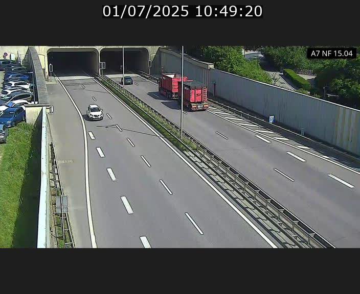 Caméra trafic Luxembourg - A7, Tunnel Mersch, entrée sud, direction Ettelbruck