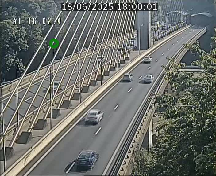 Traffic live webcam Luxembourg Sandweiler - A1 direction Luxembourg-ville - BK 2.4