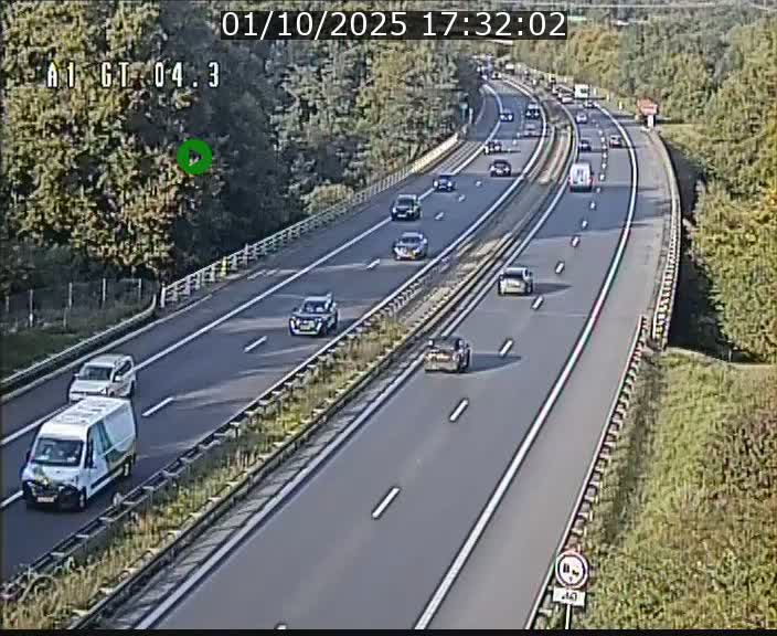 Traffic live webcam Luxembourg Itzig - A1 direction Sandweiler - BK 4.3