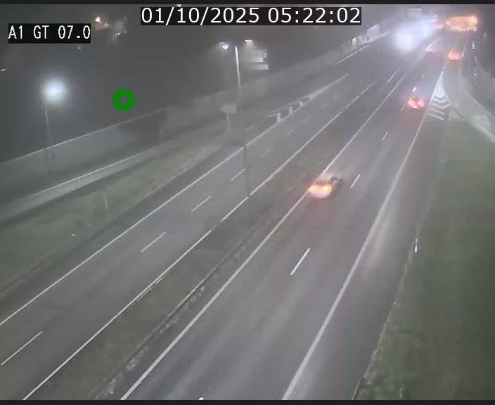 Traffic live webcam Luxembourg Cents - A1 direction Kirchberg - BK 7