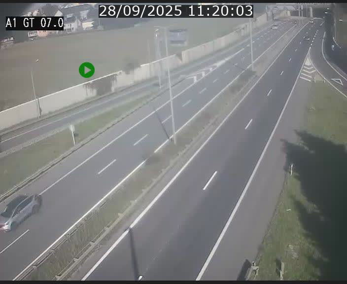 Traffic live webcam Luxembourg Cents - A1 direction Kirchberg - BK 7