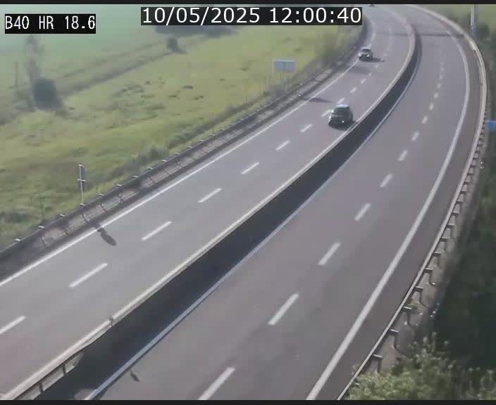 Webcam sur la route de liaison entre Micheville et Esch-Belval à la frontière entre le Luxembourg et la France. Vue orientée vers la Lorraine.