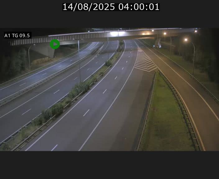 Traffic live webcam Luxembourg Jonction Grünewald - A1 direction Luxembourg-ville - BK 9.5